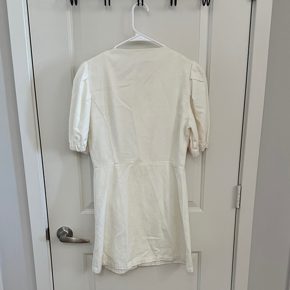 Zara Cream Mini Dress with Buttons - Picture 3 of 3